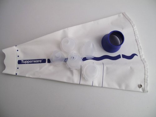 TUPPERWARE Backen Tortenzauber 400 ml blau/lila 5 Tüllen D70 Dressierset 7227 - 4