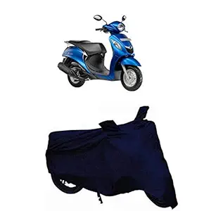 Blue Tree Waterproof Bike Body Cover For Yamaha Fascino In Standard Size In Navy Blue Colour