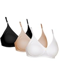 Women's Cotton Seamless Non Wired T-shirt Bra - Pack of 3