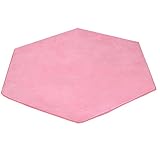 Hexagonal pour tapis Coral Fleece Rose Super Doux Home Tapis Tapis de sol pour enfants Tente Tapis Maison pour enfants Pad Coussin 140 x 140 cm (Rose)