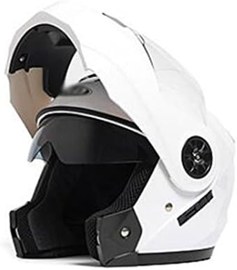 YRTK Double Lens Electric Motorcycle Bluetooth Helmet Men Women Summer Sunscreen Four Seasons Flip-Up Helmets,B-OneSize