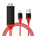 Produktbild P Lightning HDMI Kabel,2 Meter Kabel HDTV MHL Kabeladapter von Penzo,1080P,Transmit Audio und Video Heimkino für iPhone 7/6s/6/5s/5 iPad iTouch TV Projektor (Rot, 6,6ft)