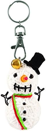 Snowman String Doll Christmas Keyring