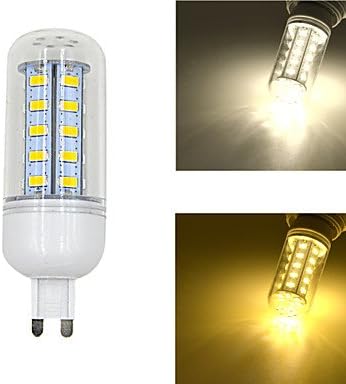 YangR*5W 550lm 3000K-6000K 36x5730SMD LED Warm White Corn Bulb (AC 220-240V) , White-White-Silver