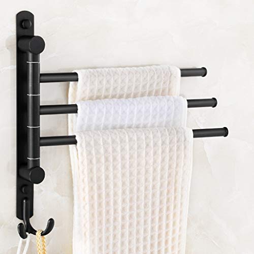 Preisvergleich Produktbild WEI Handtuchhalter Antique Europäischen Schwarz Badezimmer Dreh Handtuchhalter Toilette Antiken Handtuchhalter Klappstange Aktive Stange Set Regal