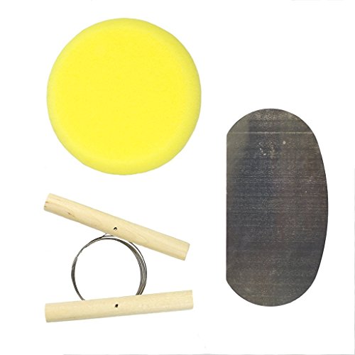 8 teiliges Holz und Metal Töpferwerkzeug Set Ton Schwamm von Curtzy TM - 3