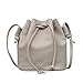 Produktbild Dragon868 Elegante Umhängetasche aus Leder Frauen Pure Farbe Schultertasche Messenger Bag Handtasche Satchel (Grau)
