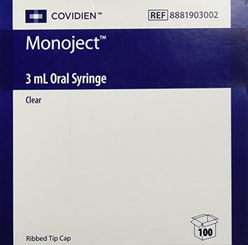 Monoject Oral Syringe 3ml Clear - Box of 100 by Kendall