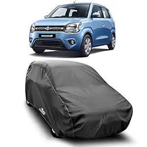 DREAM STORE - Water Resistant - dust Proof - car Body Cover for Maruti Suzuki Wagon R LXI car Cover - Water Resistant UV Proof - car Body Cover (Grey Without Mirror)