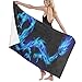 Produktbild xcvgcxcvasda Badetuch, Abstract Blue Dragon Personalized Custom Women Men Quick Dry Lightweight Beach & Bath Blanket Great for Beach Trips, Pool, Swimming and Camping 31"x51"