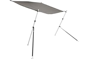 TOSHILIAN Bimini pour Bateau, Bimini Top Taud de Soleil Extension d'ombrage T-Top Anthracite 174x205x(115-194) cm