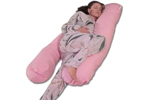 bananair - Cuscino Gravidanza per Dormire - Comfort per Sonni Riposanti - Fodera Lavabile - Cuscino Allattamento e Gravidanza Confortevole e Morbido - Pregnancy/Body Pillow (Rosa, Cotone, 150x80 cm)