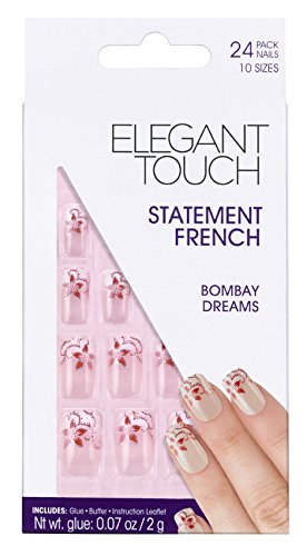 Elegant Touch Statement French Nails - Bombay Dreams (Medium Length)