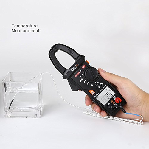 Tacklife CM02A Advanced Digital Clamp Meter Stromzange mit 6000 Counts,True RMS, Temperatur, Wechselstrom, AC / DC Spannung, Widerstand, Kapazitanz Test mit Hintergrundbeleuchtung - 4