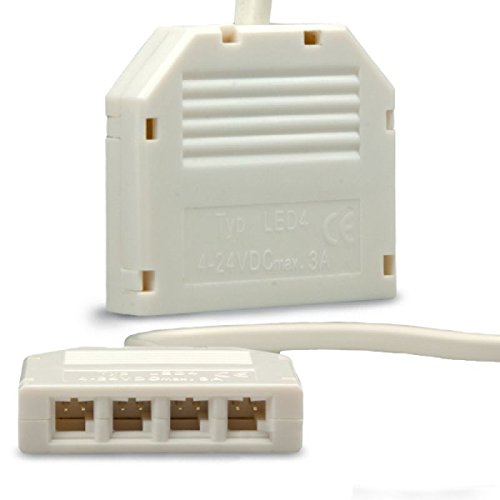 Preisvergleich Produktbild Isolicht Steckverteiler 4-fach MINI-AMP, inkl. 300mm Kabel