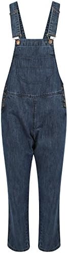 Women Ladies Girls Denim Dungaree Braces Dress Full Onesie Jumpsuit Stretchable Cobra (18)