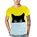 Produktbild EUZeo Herren Casual 3D Drucken Kurzarm T-Shirt Top Lustig Kreativ Bluse Sweatshirt Tee