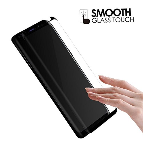 MaxKu Samsung Galaxy S8 Plus Panzerglas schutzfolie,Premium gehärtetes Glas Displayschutzfolie [Hülle Freundlich] [3D Deckung] [Kante zu Kante] Stärke HD Crystal Clear mit 1x frei Rückseite Karbonfaser Folie für Samsung Galaxy S8 Plus S8+ – Schwarz - 6