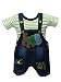 Balloons Unisex Baby Romper Denim-Dungaree Set (green, 12-18 Months) RS.599.00