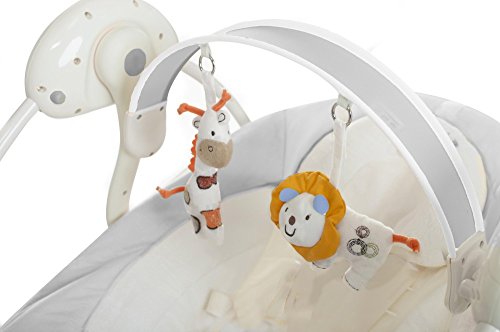 Automatische Elektrische Babyschaukel Little World: Dreamday GRAU verstellbar 5 Schaukelstufen 8 Melodien - 2