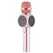 Produktbild Kabelloses Karaoke Mikrofon, Amicool tragbares Bluetooth-Karaoke Geraet, Lautsprecher für Apple iPhone Android Smartphone oder PC, Home KTV jederzeit Outdoor Party, Musik, Spielen und Singen rose gold
