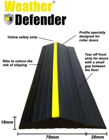 Weather Defender Garage Door Floor Seal Strip with Adhesive (2.6m)
