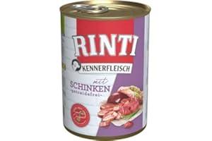GENERISCH RINTI-Kennerfleisch Hundefutter 400g | alle Sorten u. freie Mengenwahl | Nassfutter | getreidefrei (Schinken)