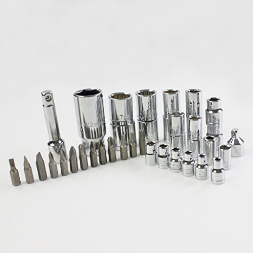 Finether Multi Schraubenzieher Set Schraubendreher Set Schrauber-Bit Set Steckschlüssel-Set 40-teilig Schrauberbit Bitsatz Steckschlüsseleinsatz - 3