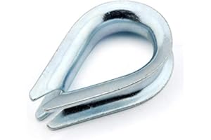 Constrabo | 5x Kausche 10mm DIN 6899 B| Drahtseilkauschen Stahl verzinkt |Drahtseil-Kausche Stahlseil, Drahtkauschen, Seilkausche, Kauschen Seil-Öse für Draht, Stahlseil, Edelstahlseil, Forstseil