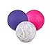 Produktbild Captain LAX Massageball Original - Lacrosseball im 3er Pack in Violett, Neon Pink, Weiß/Violett/ Orange, aus Hartgummi, Größe einzeln 6 x 6 cm für Triggerpunkt- & Faszienmassage/Crossfit