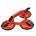 Produktbild Big-Mountain Saugheber Aluminium Heber Vakuumheber | Suction Lifters Glas Suction Vacuum Lifter 145kg mit 3 Saugnäpfen | 1 Stück | 11.5cm (Orange)