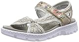 rieker trekkingsandalen damen reduziert Flexible Laufsohle Rieker Damen 67889-31 Geschlossene Sandalen, Mehrfarbig (Rosa/Silverflower/Nude-Multi 31), 38 EU