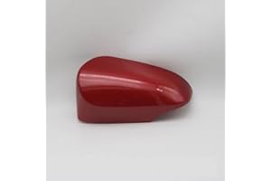 LIUZZ Fit For Toyota Yaris 2012 2013 2014 2015 2016 2017 2018 2019 Outside Rearview Mirror Cover Wing Door Side Mirror Shell Cap Housing-red_left_side