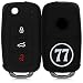 Produktbild kwmobile Autoschlüssel Hülle für VW Skoda Seat - Silikon Schutzhülle Schlüsselhülle Cover für VW Skoda Seat 3-Tasten Autoschlüssel Weiß Schwarz
