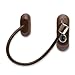 5 x Brown Max6mum Security Window & Door Restrictor for Baby and Child Safety - uses strong cable and is key lockable