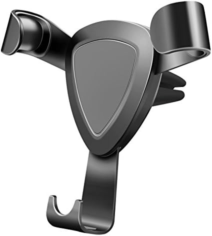 rongzhenda Car Air Vent Mount 360° Rotation Car Phone Holder with Gravity Linkage Design Automatically Tighten for 4-6 Inch Mobile Phone - Black
