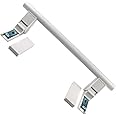 ANAKEL HOME Fridge Handle Replacement 7432602 Compatible with Liebherr Fridge, Fridge Handle | Includes 2 Decorative Caps, White, 31 cm