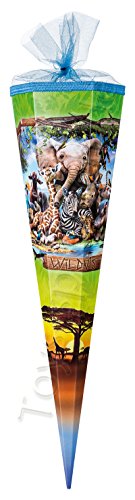 Preisvergleich Produktbild Schultüte / Zuckertüte / 85cm / eckig / "Wildnis"