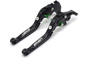 YP YuanPei Leviers d'embrayage de frein repliables Pour ER-6N ER 6N 2009-2012 Leviers extensibles en aluminium Accessoires moto(Noir)