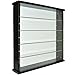 WATSONS EXHIBIT - Solid Wood 4 Shelf Glass Wall Display Cabinet - Black