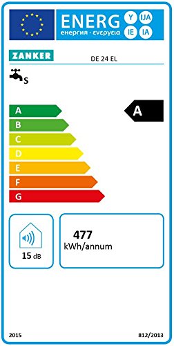 ZANKER Haustechnik Durchlauferhitzer DE 24 EL, umschaltbar 18/21/24 kW, elektronisch, druckfest, EEK A, 1 Stück, 222406 - 2