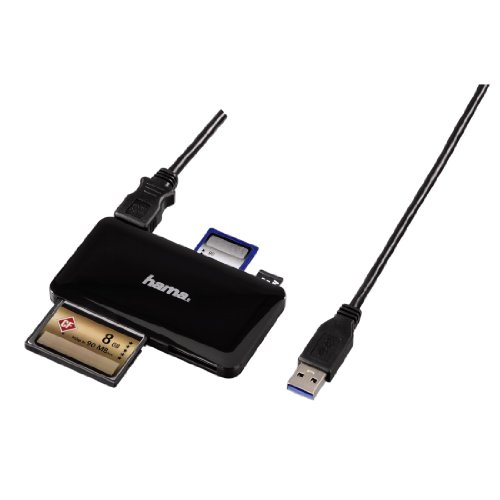 Hama Kartenleser „Slim“, UDMA/UHS-I fähig, (u.a. microSD/SDHC, SD/SDHC, CF Typ I, MMC, USB 3.0), schwarz - 4