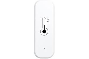 GERUI Thermomètre hygromètre intelligent Wi-Fi - Mini thermomètre numérique intérieur et capteur d'humidité - Application pour cave de serre - Compatible avec Alexa/Google Home/Tuya