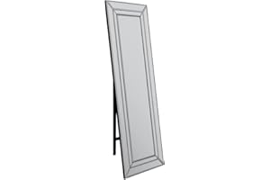 MIRROROUTLET New Double Bevel Large Modern Venetian Cheval Free Standing Mirror 5Ft X 1Ft3 (150 X 40cm)