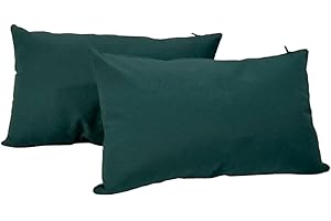 DiseLio 2 Fundas de Cojín Algodón 40 x 60 cm Color Verde Botella, Hecho en España. Cojines Decorativos Color Liso para decoración de la casa (L-C-40x60 Ver BOT)