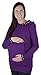 2 in 1 Maternity & Nursing breastfeeding warm Hoodie Top Pullover 3077A (8, Purple)