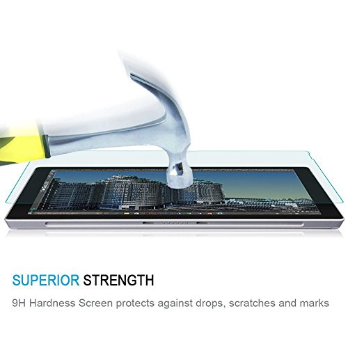 ELTD Microscoft Surface Pro 4 Displayschutz, Glas Folie Schutzfolie Glas Panzerfolie Displayschutzfolie Microscoft Surface Pro 4 Klar Anti-Kratz Screen Protector Displayschutz – 9H Hardness aus - 3