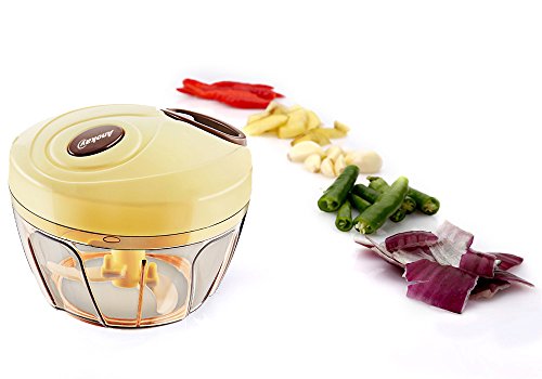 Anokay Neue Mini Küchenmaschinen Manuell Universal-Zerkleinerer / Multi-Schneider / Mixer / Soße Macher / Schnitzelwerk, Obst, Gemüse, Nüsse, Kräuter, Zwiebeln, Knoblauch Zerhacker für Soße, Salat, Pesto, Krautsalat, Püree, Hackbraten, Fleisch-Soße, Babynahrung - 2