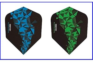 THOR-DARTS 30 Pezzi (10 Set) Extra Strong Darts Flights HD-280 Green Blue Black 150 Micron Flys Extra Long Durable Standardform Ultra Strong Verde/Nero/Blu/Nero HD150 Plus