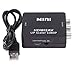 Produktbild WEIWEITOE Schwarz Mini 1080 P HDMI zu RCA Audio Video AV CVBS Adapter Konverter Für HDTV HDMI2AV Video Konverter Adapter Box, schwarz,